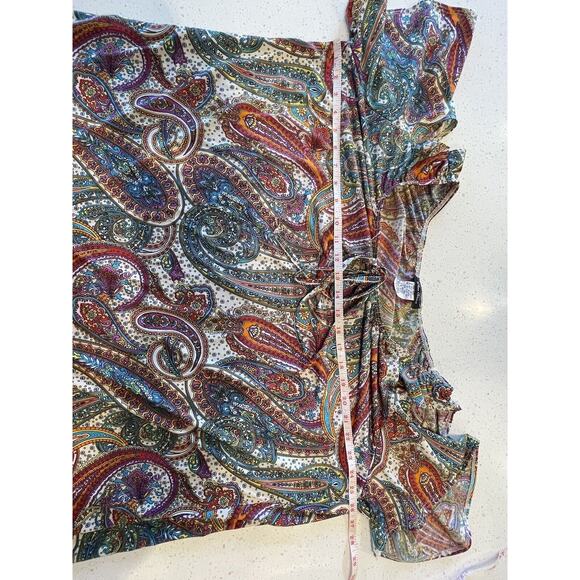 STAR VIXEN Multicolor Paisley Women’s 2X Cold Shoulder Blouse - Picture 6 of 16